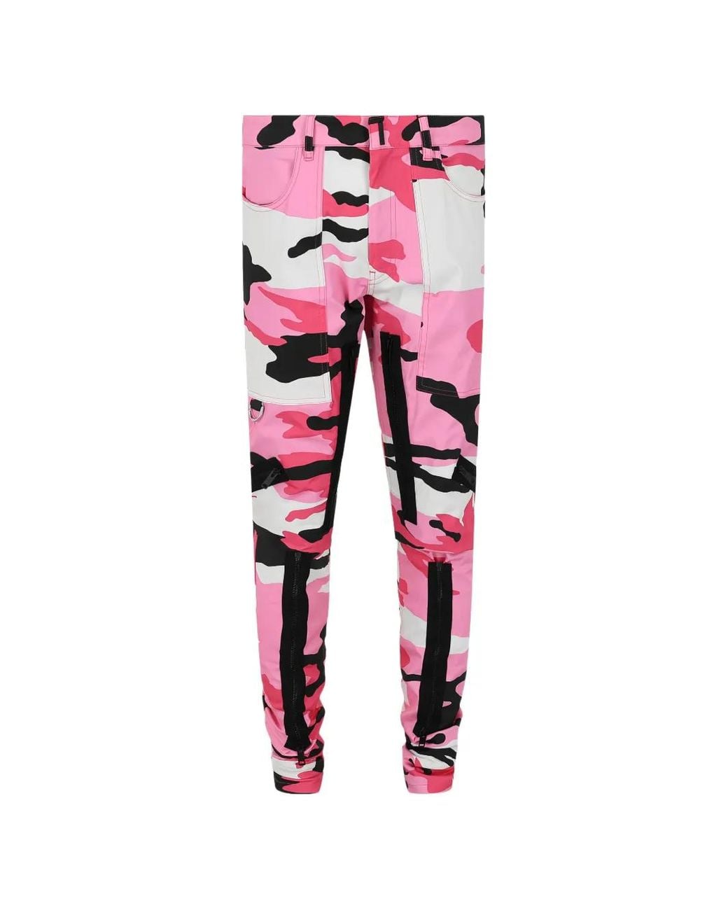 Givenchy Red Camouflage Zip Trousers