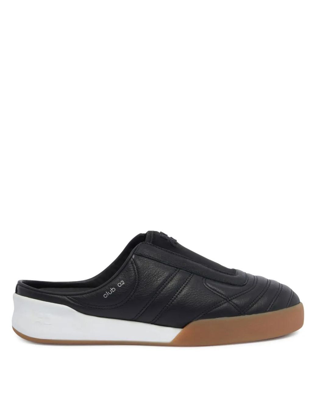 Courreges Black Club 02 Leather Sneakers