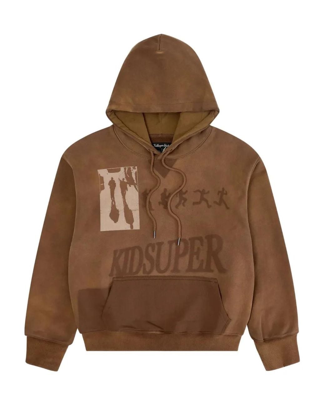 Kidsuper Brown Sun Faded Hoodie for men