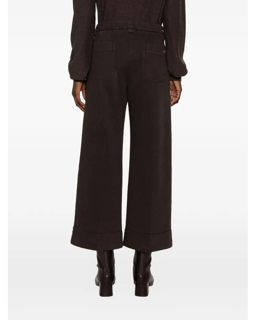 Mason's Black New York Studio Cropped Trousers