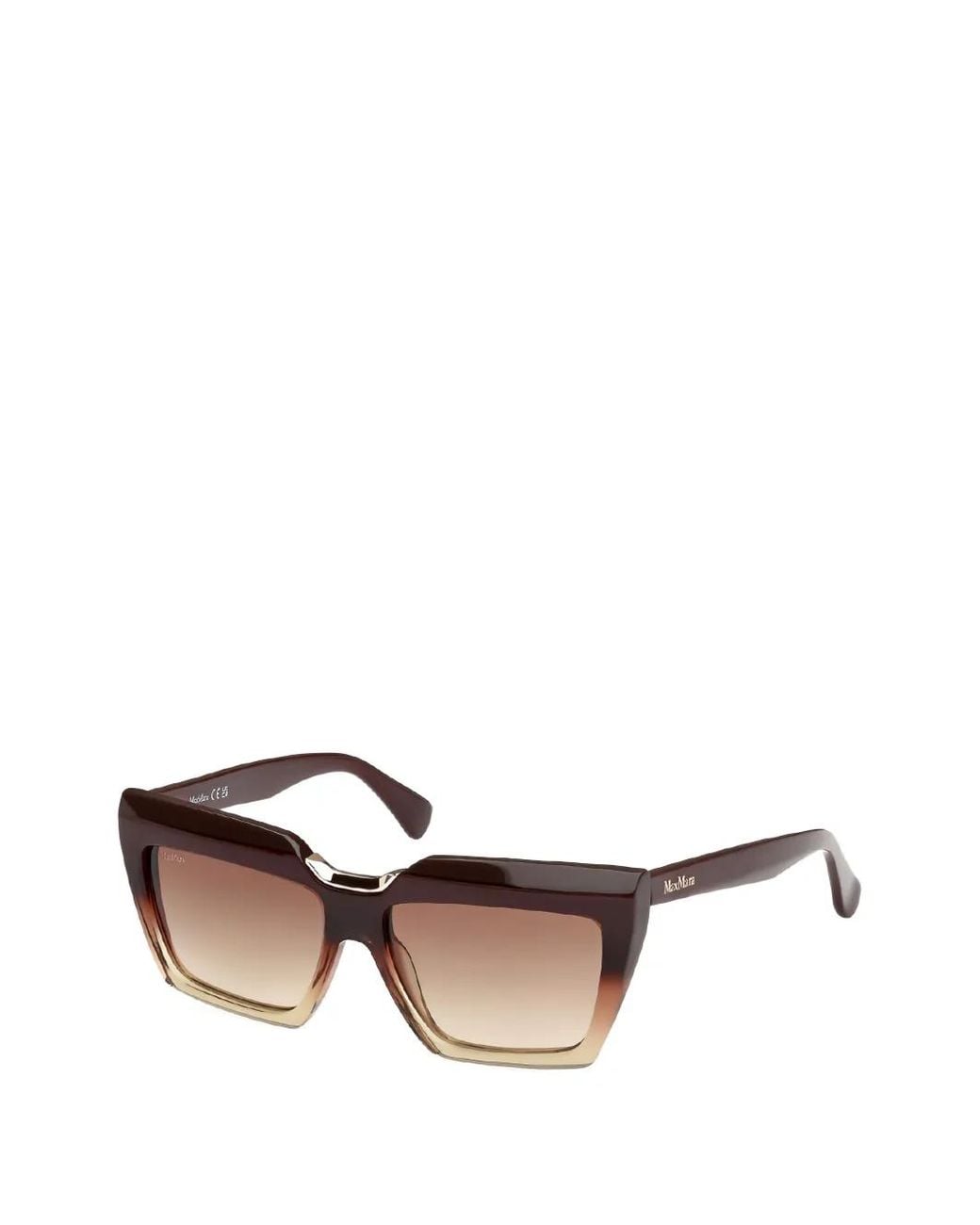 Max Mara Brown Square-Frame Sunglasses