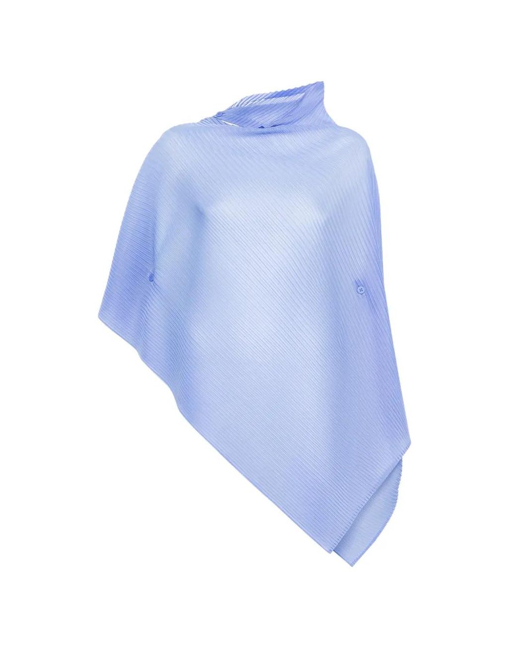 Issey Miyake Blue Poncho Plissé