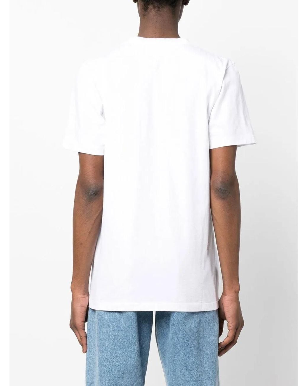 FRAME White Plain Round-Neck T-Shirt for men