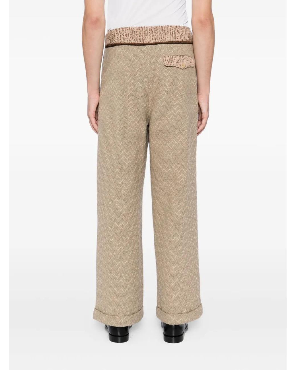 Commun's Natural Turn-Up Hemed Pants for men