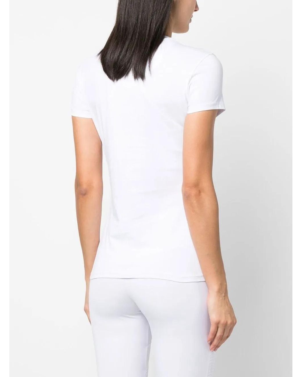 Philipp Plein White Metallic Logo-Print T-Shirt