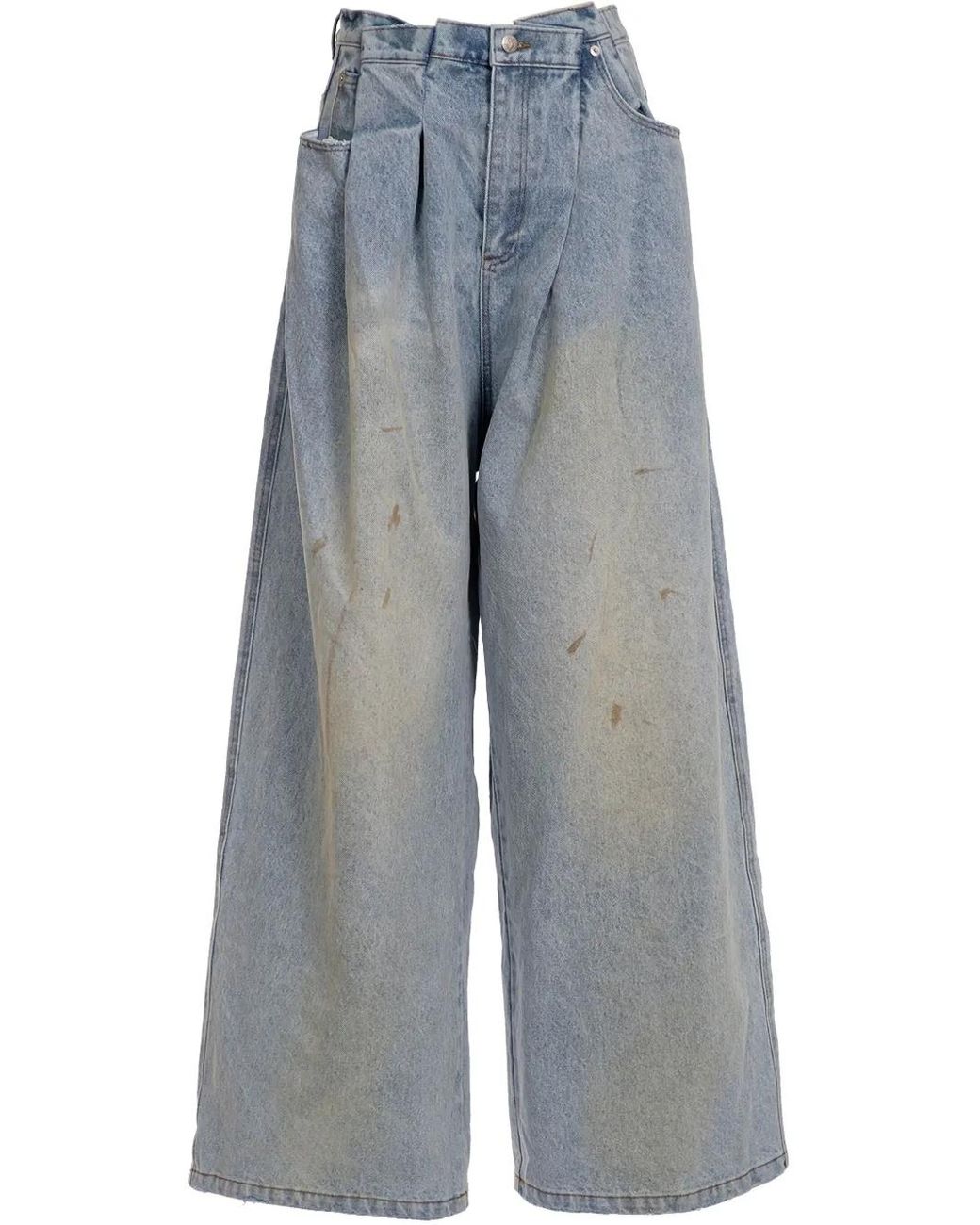 Natasha Zinko Treated Folded Jeans in Blue | Lyst