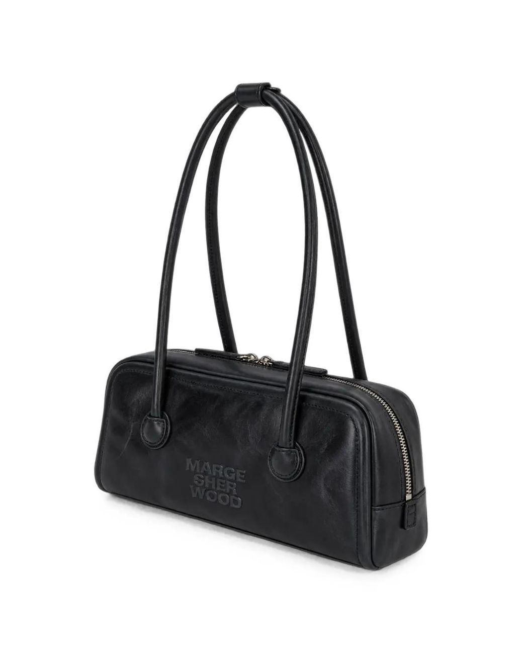 MARGE SHERWOOD Black Soft Boston Ew Shoulder Bag