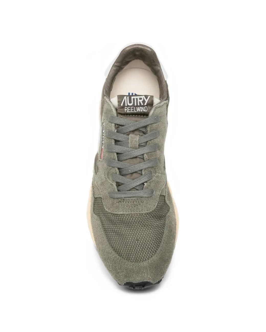 Autry White Reelwind Panelled Suede Sneakers for men