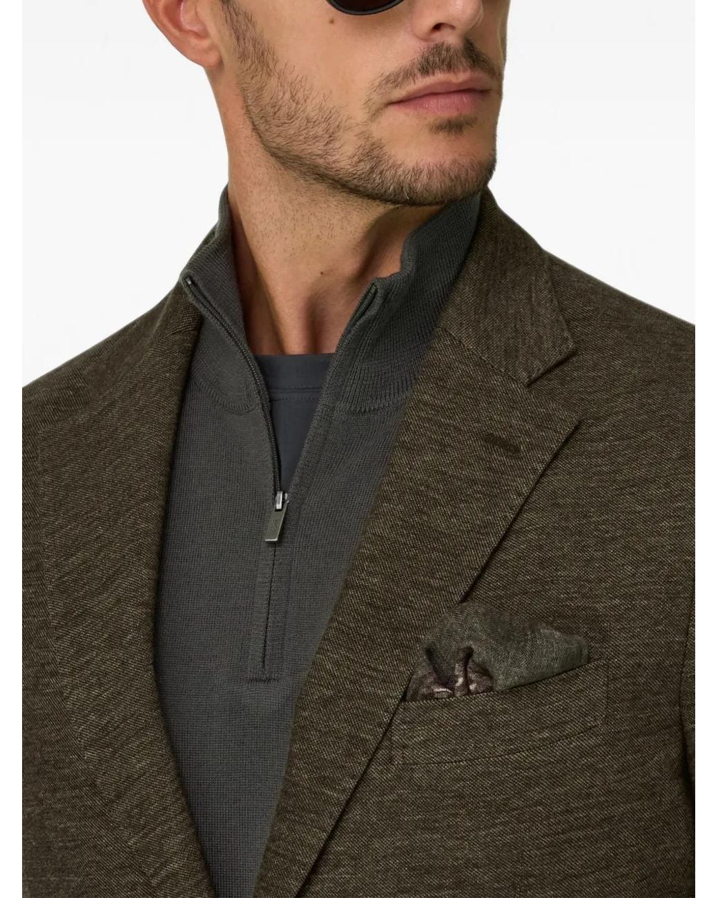 Boggi Green Structured Blazer for men