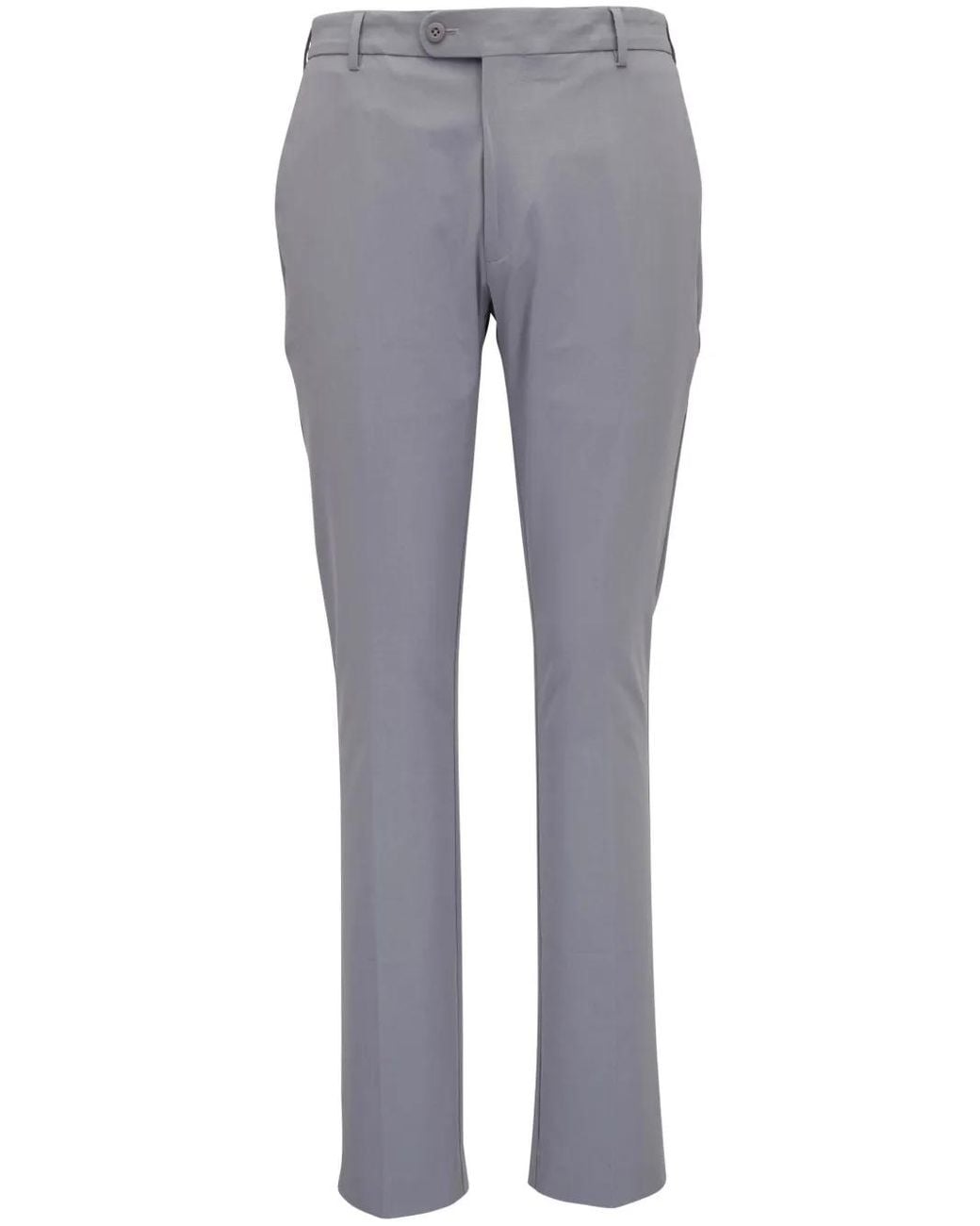Peter Millar Gray Tailored Straight-Leg Trousers for men