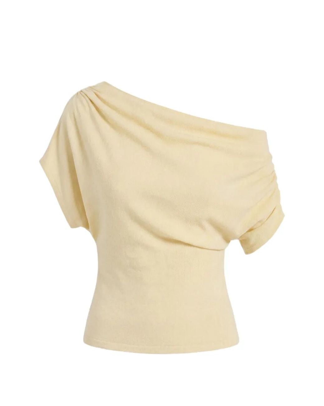 Reformation Natural Iris Draped-Knit Top
