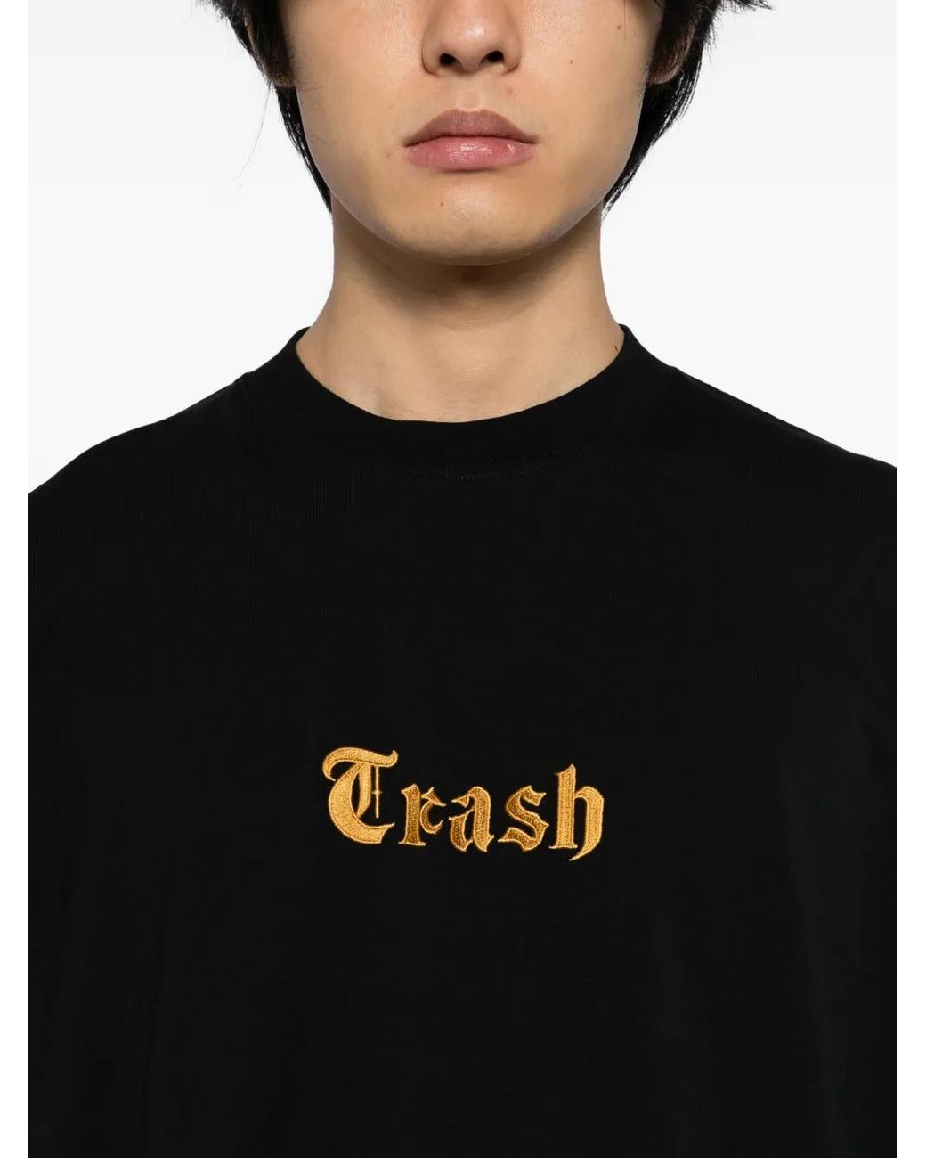 Vetements Black Cotton T-Shirt for men