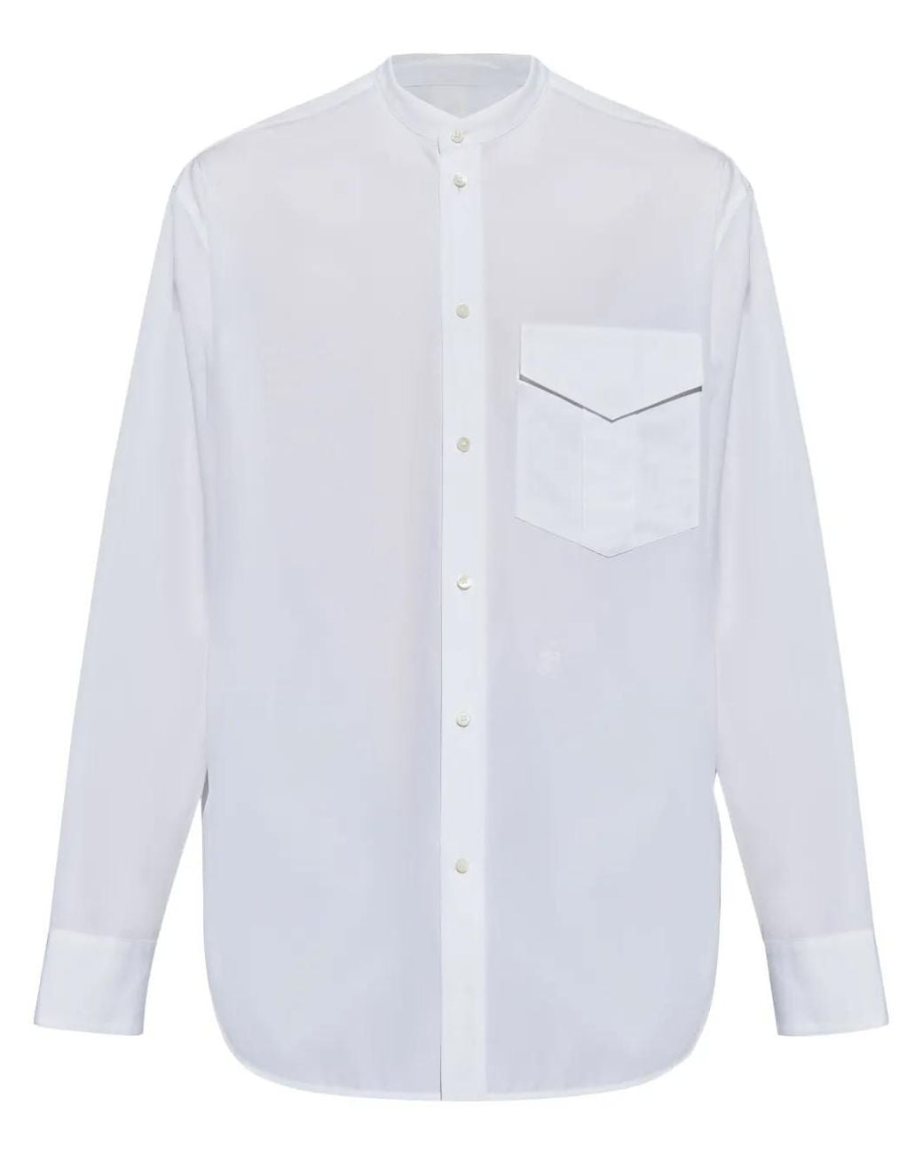 Jil Sander White Flap-Pocket Shirt for men