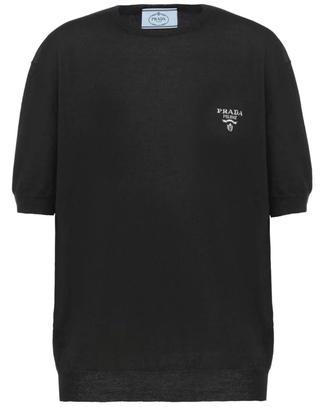 Prada Black Crew-Neck Cashmere Sweater
