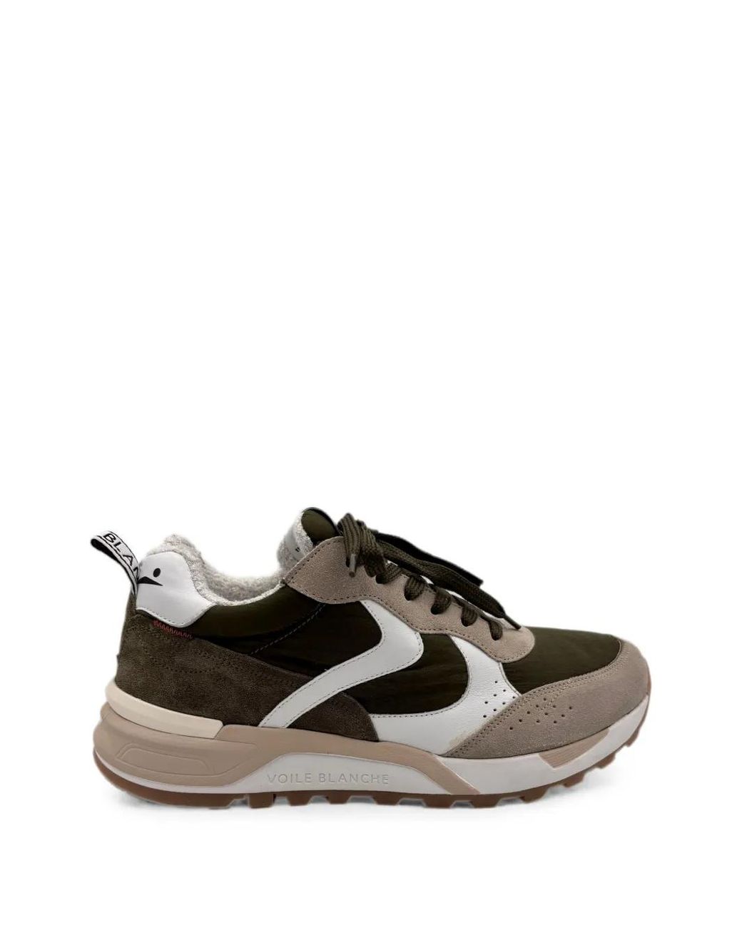 Voile Blanche Black Panelled Suede Sneakers for men