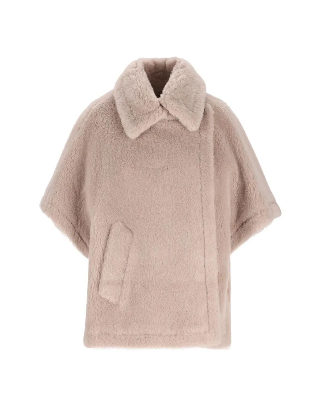 Max Mara Natural Teddy Short-Sleeve Coat