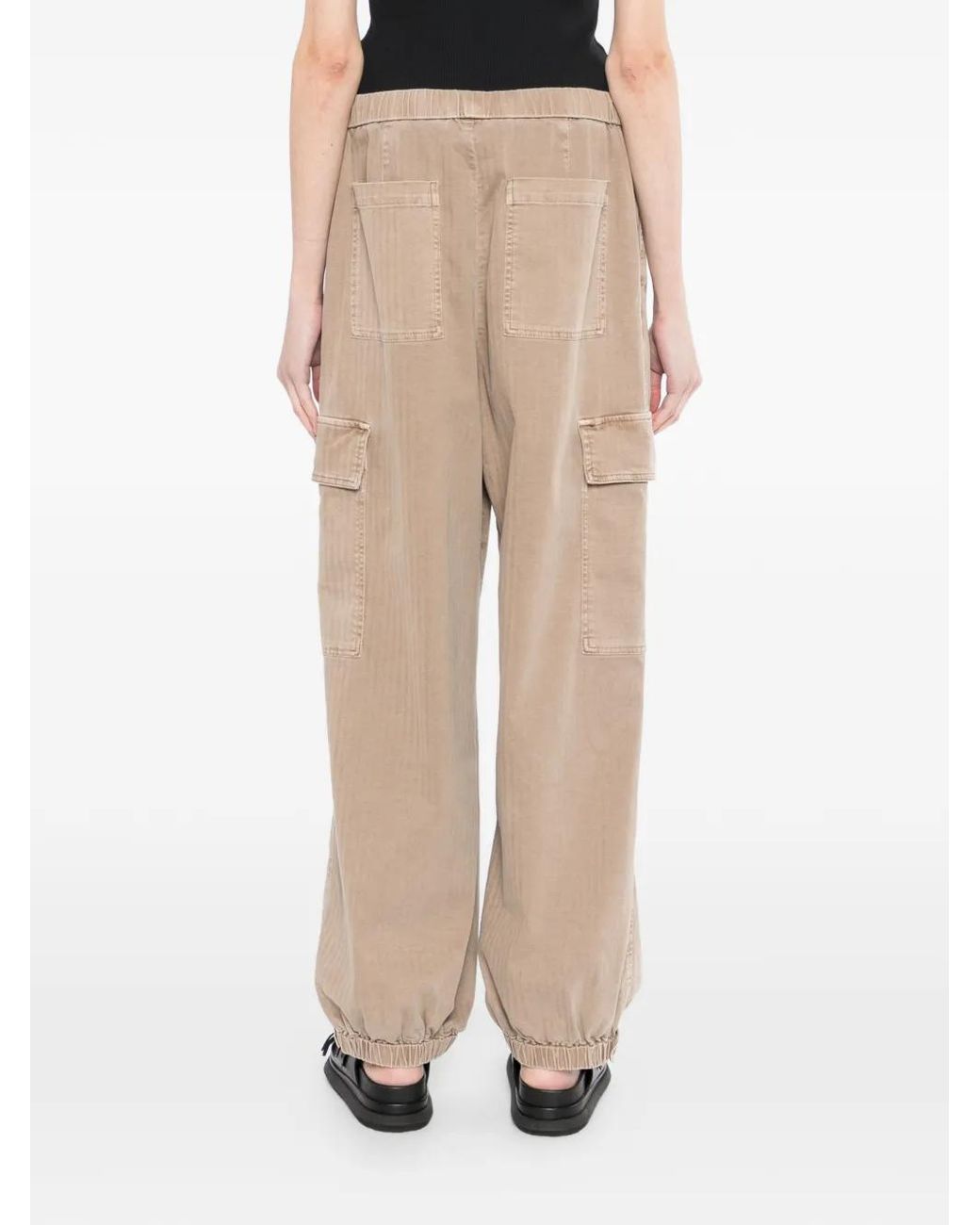 James Perse White Herringbone Trousers