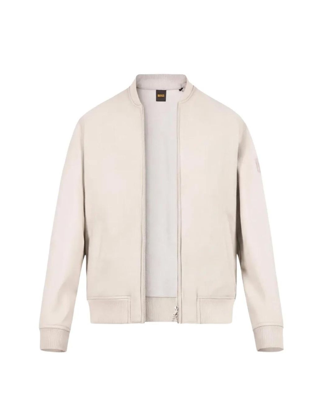 Boss White Zip Bomber Jacket for men