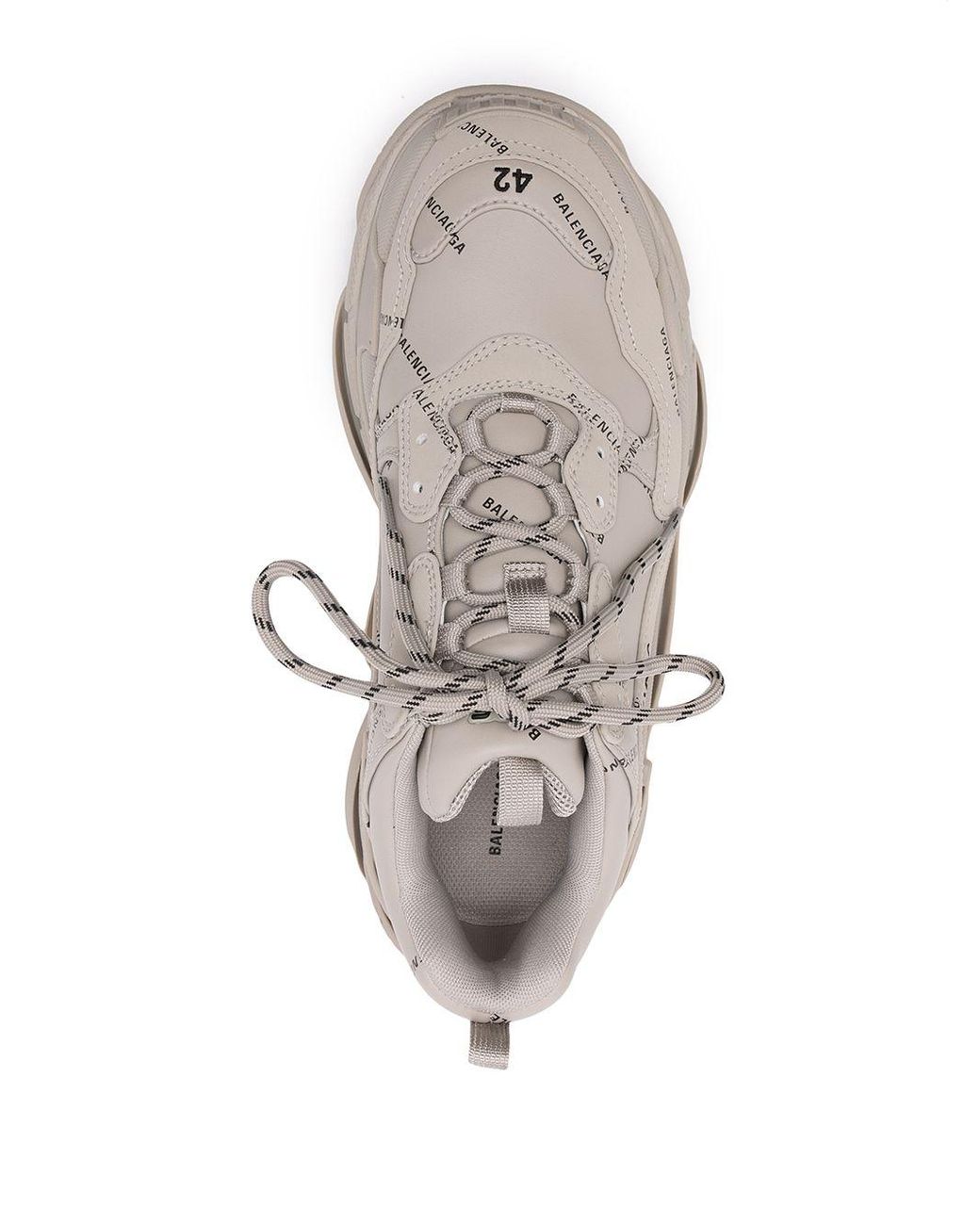 Balenciaga Triple S Logo-print Lace-up Sneakers in Gray for Men | Lyst