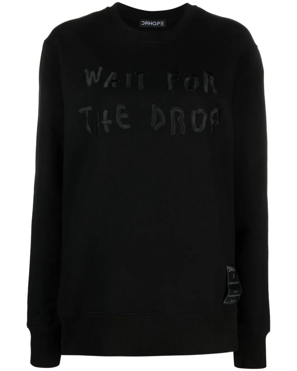DR. HOPE Black Embroidered Cotton Sweatshirt