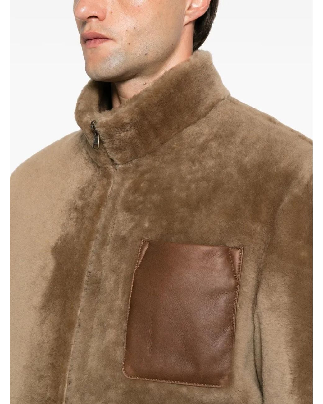 Salvatore Santoro Brown Reversible Leather Jacket for men