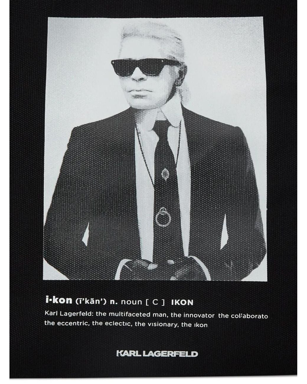 Karl Lagerfeld Black Karl Photo-Print Tote Bag