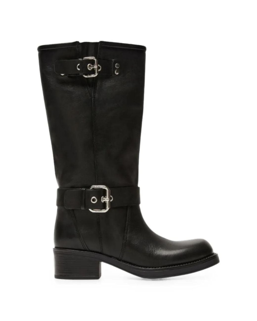 Weekend by Maxmara Black Bottes En Cuir À Détail De Boucle