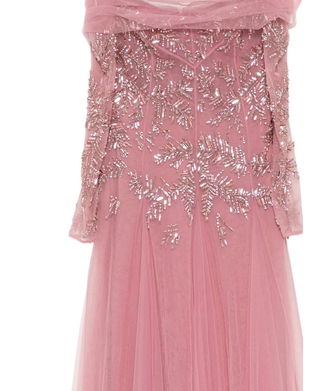 Zuhair Murad Pink Crystal-Embellished Maxi Dress