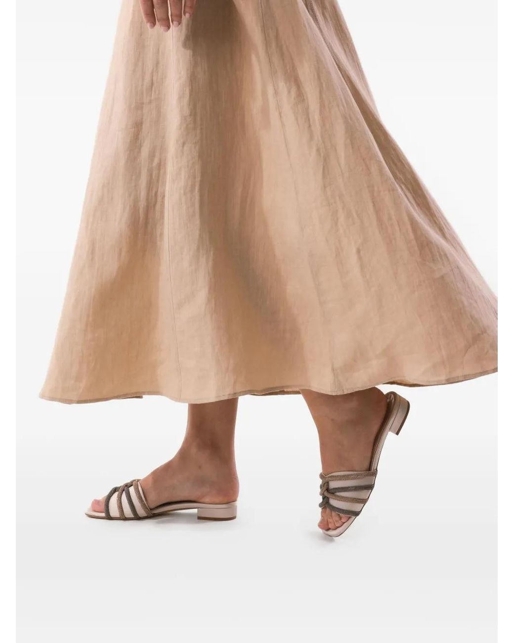 Eleventy Natural Crystal Sandals