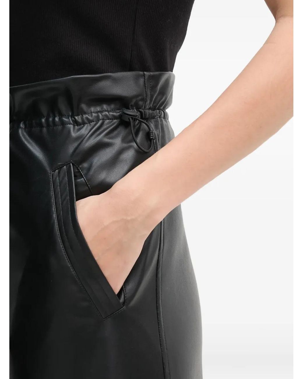 Colmar Black Drawstring Midi Skirt
