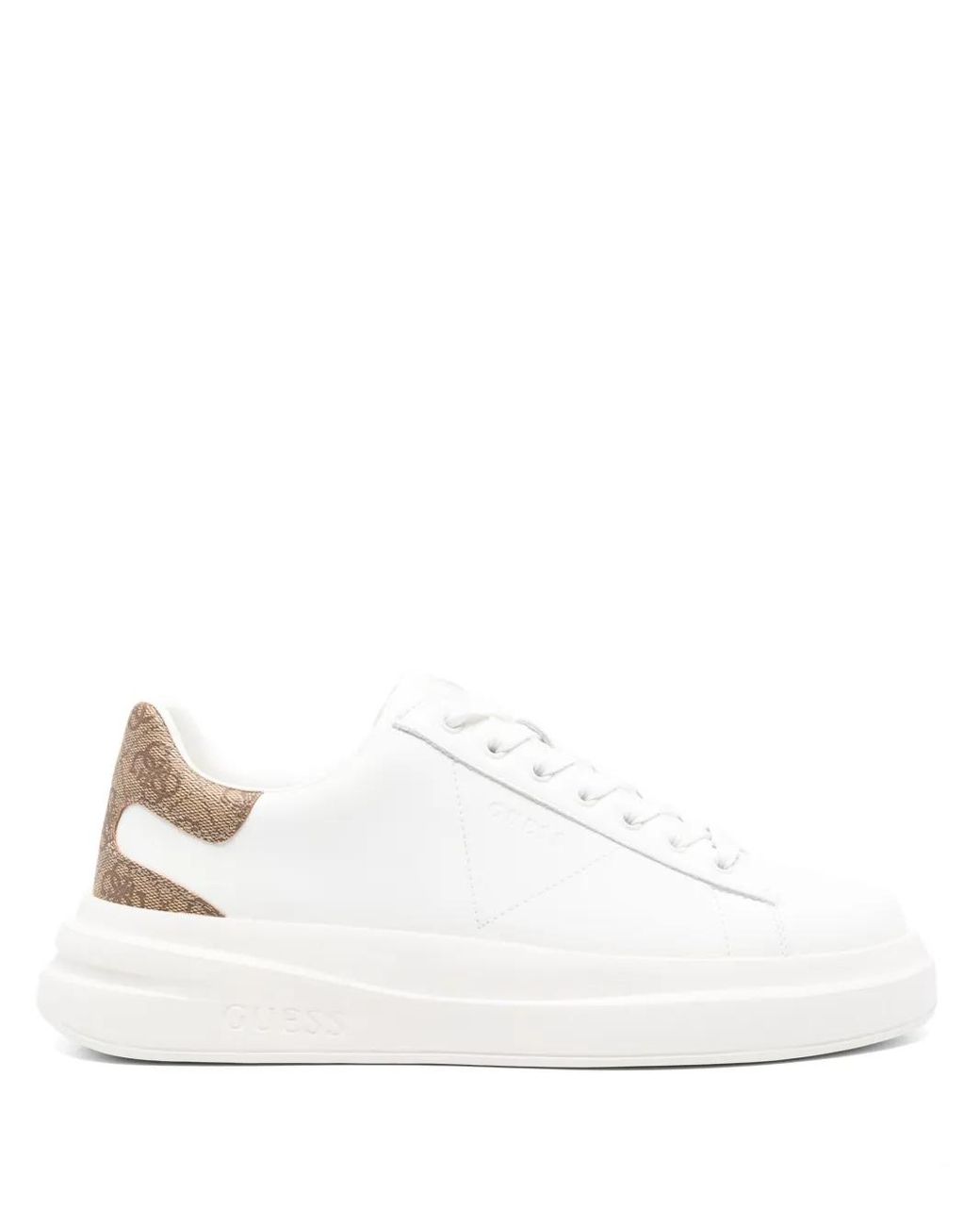 Guess White Elba 4G Logo Sneakers for men