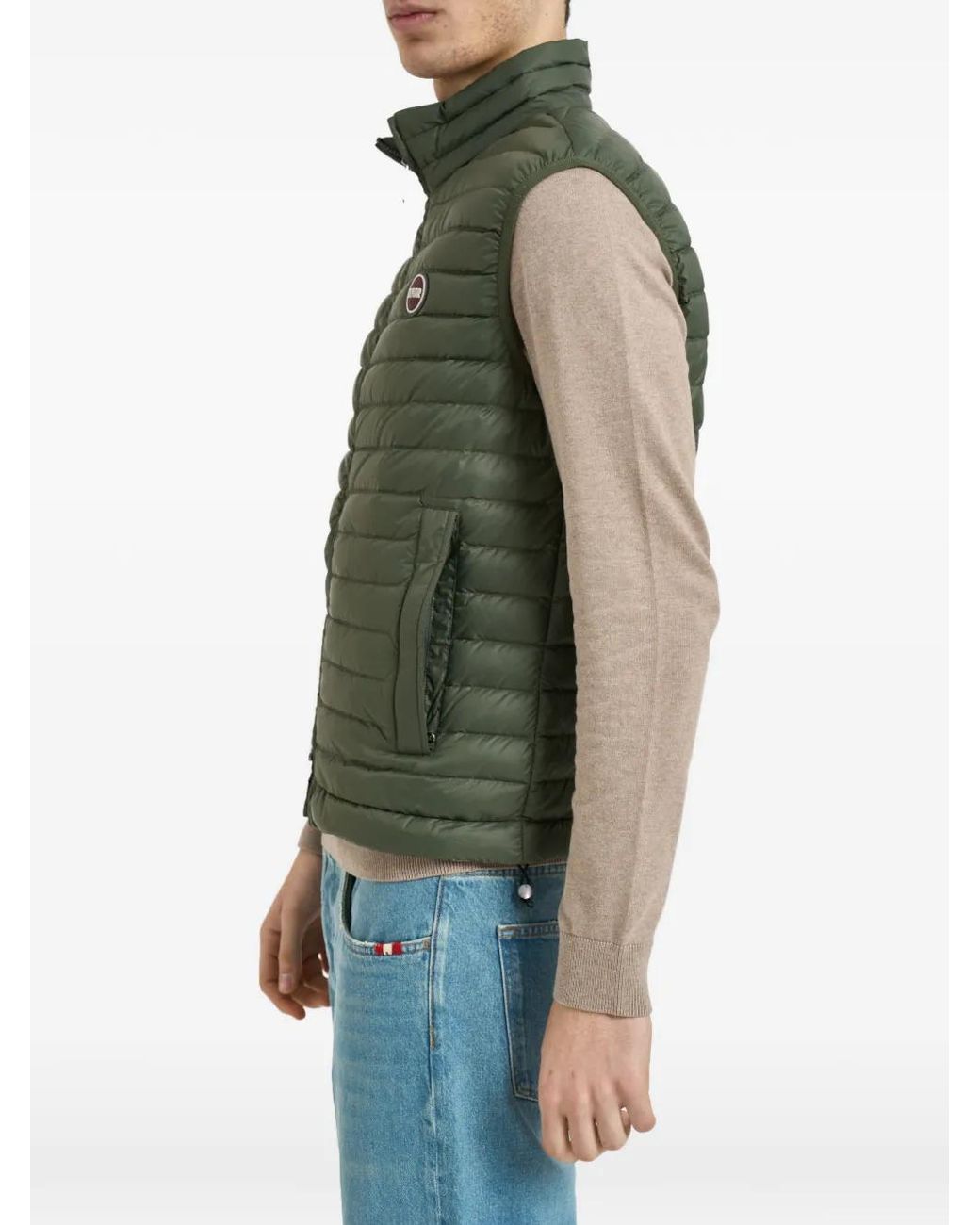 Colmar Green Zip Quilted Jacket for men