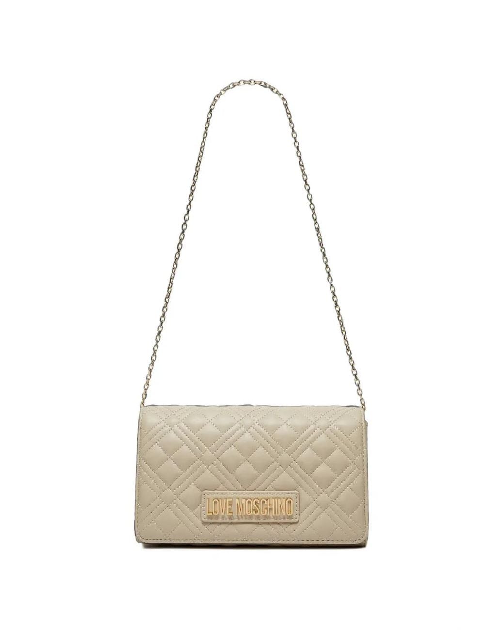 Love Moschino Natural Quilted Shoulder Bag