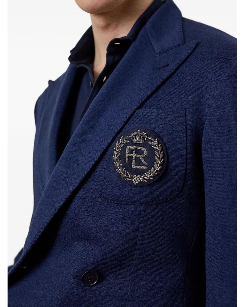 Ralph Lauren Blue Kent Double-Breasted Blazer for men