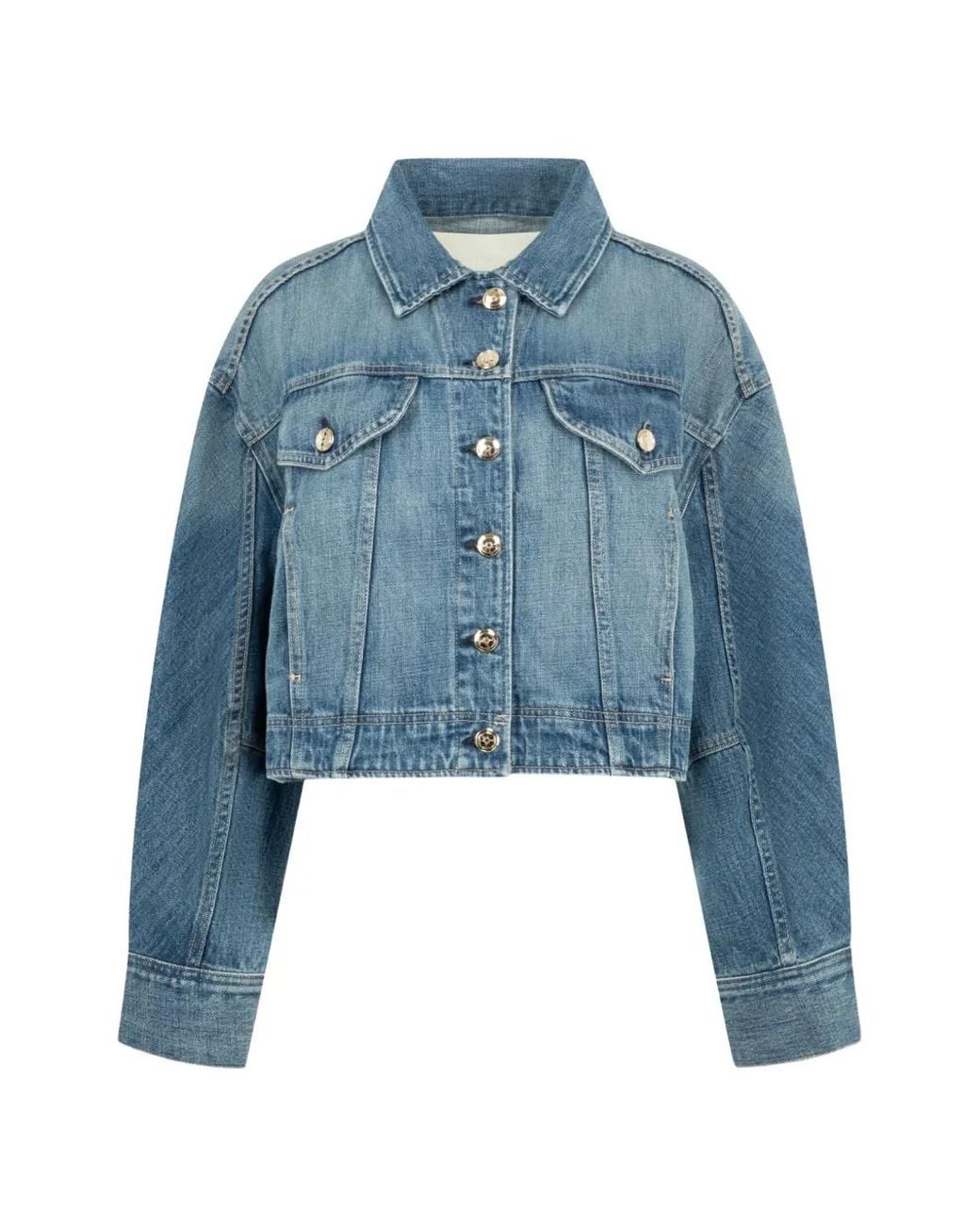 RÙADH Blue Mhor Cropped Denim Jacket