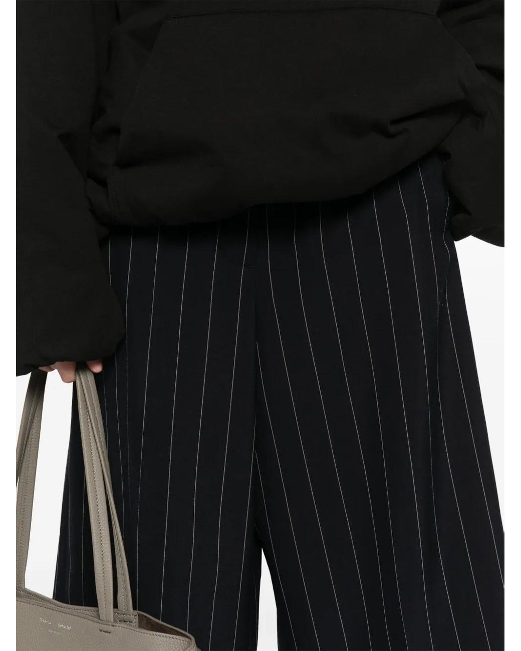 Stella McCartney Black Pinstriped Tailored Shorts