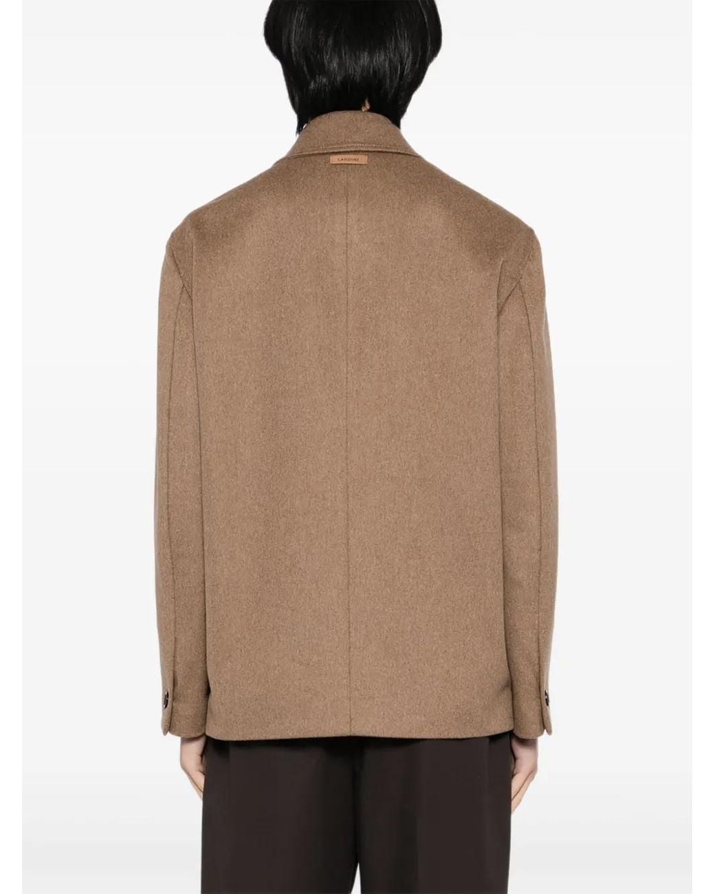 Lardini Brown Wool Jacket for men