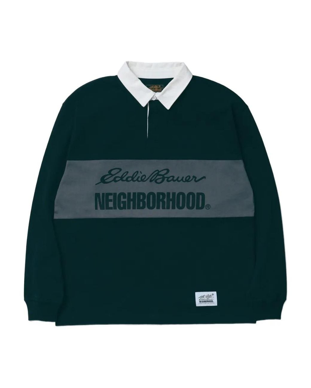 Neighborhood Green X Eddie Bauer Logo-Print Polo Shirt for men
