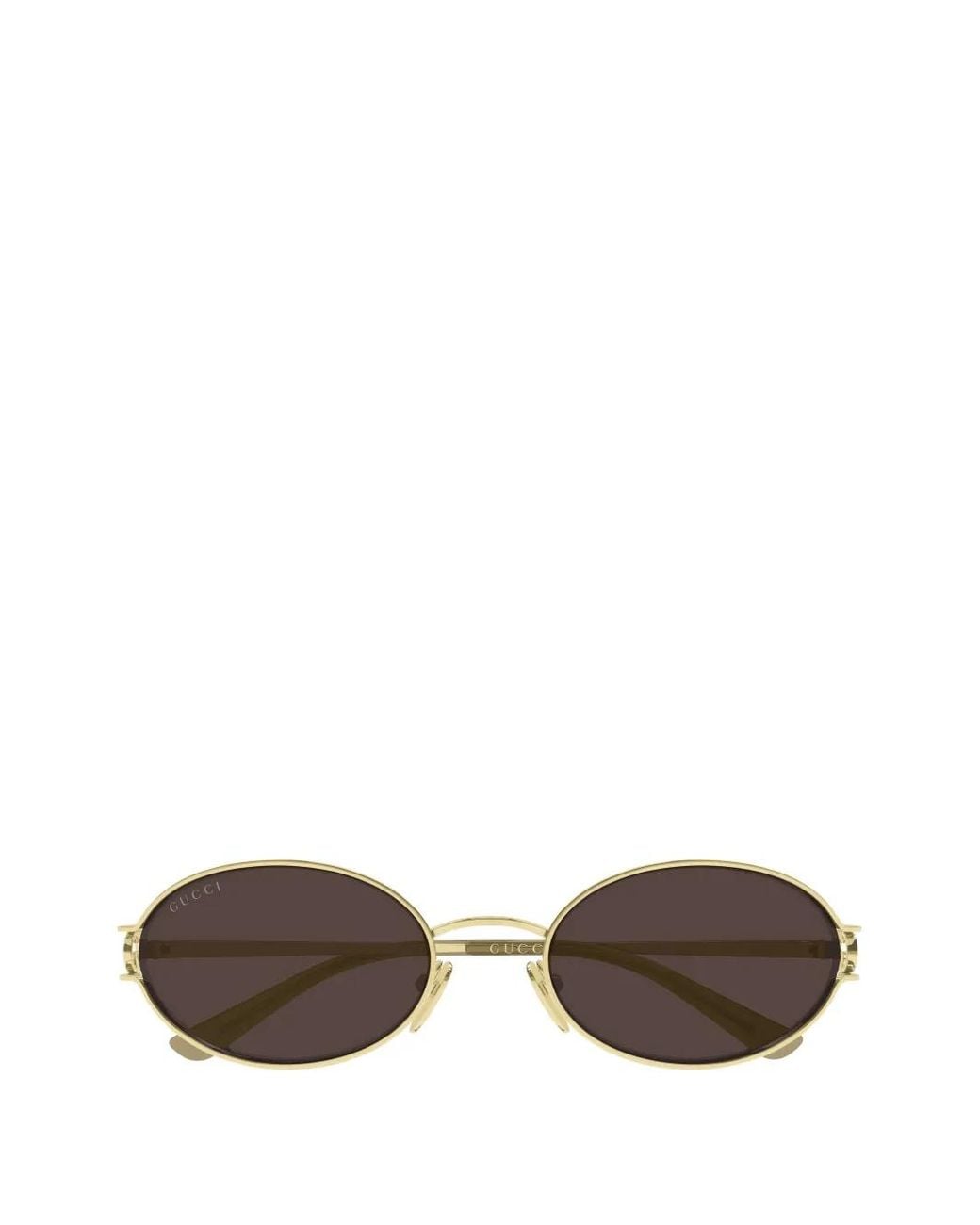 Gucci Metallic Oval-Frame Sunglasses