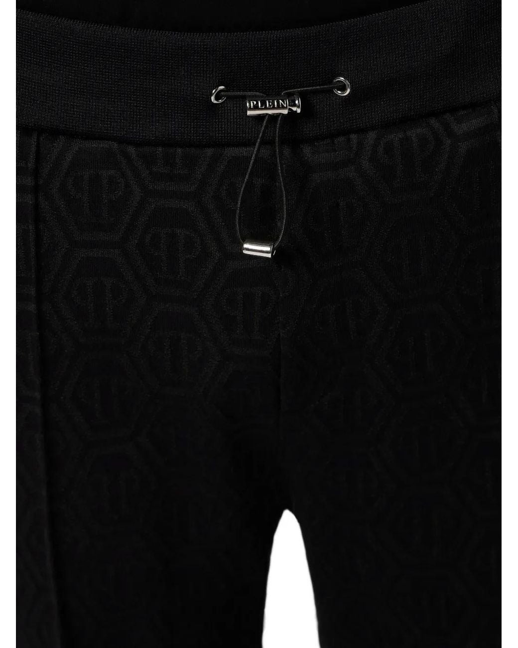 Philipp Plein Black Monogram Track Pants for men