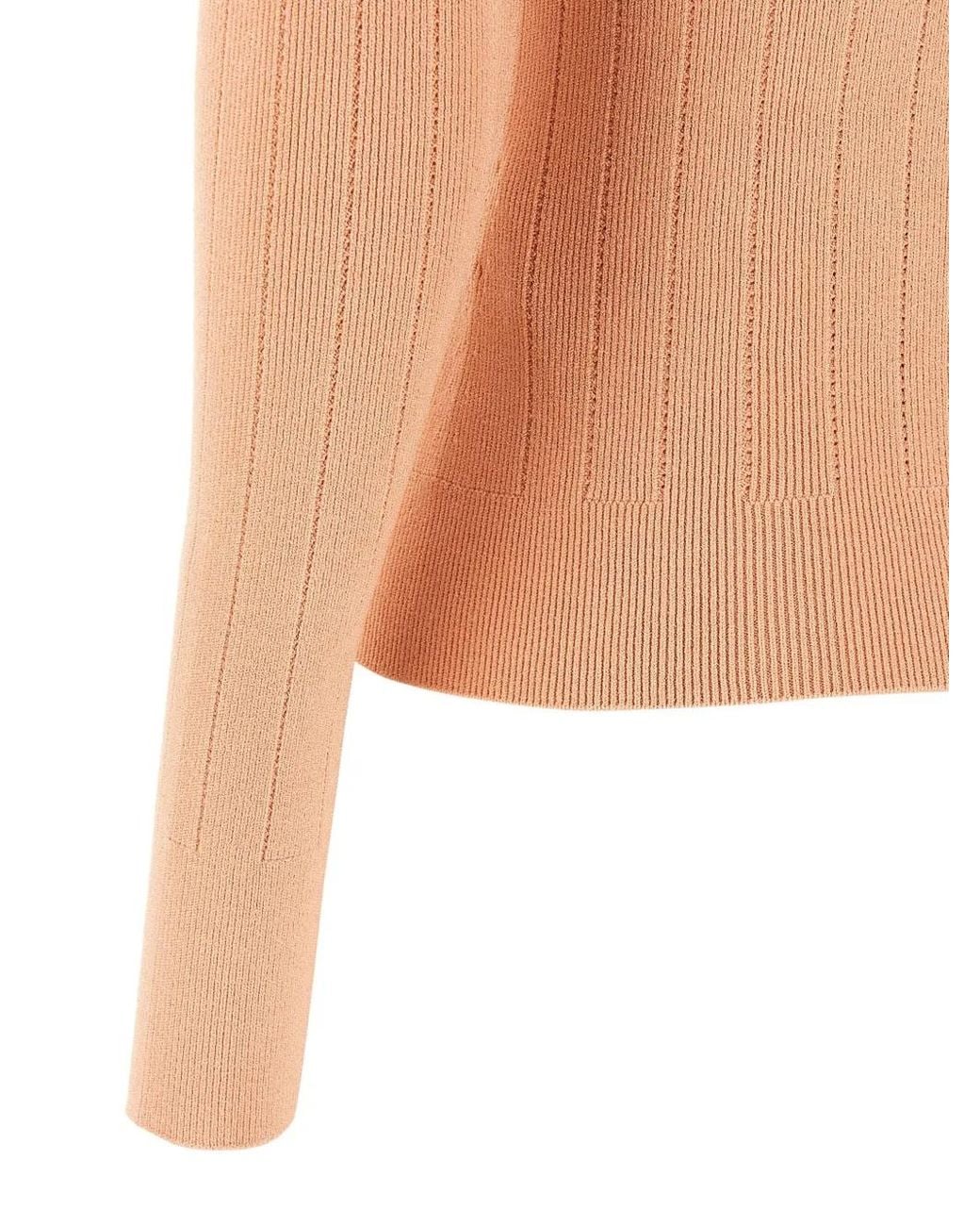 Balmain White 'Chiocciola' Sweater