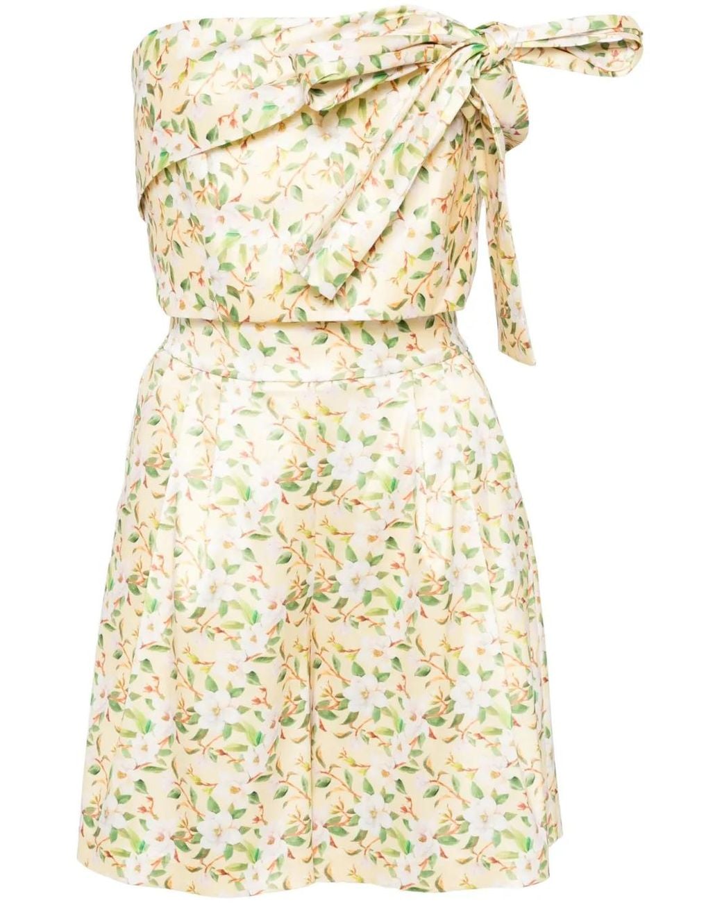 Saiid Kobeisy Yellow Mikado Tailored Top And Shorts Set