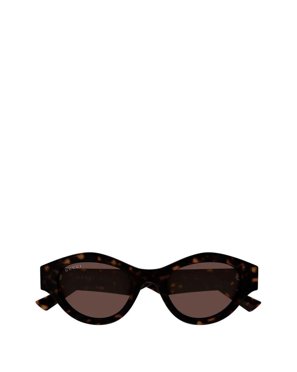 Gucci Black Tortoiseshell-Effect Interlocking G Sunglasses