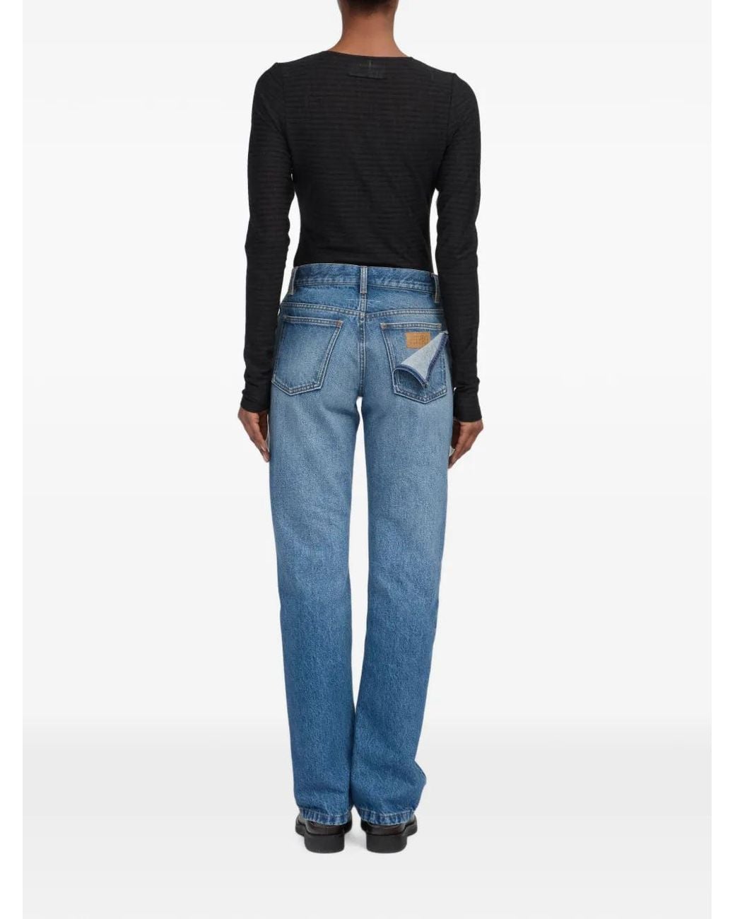 MM6 by Maison Margiela Blue Double Back Pocket Denim Jeans