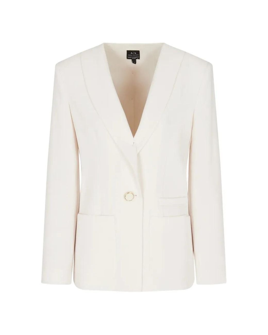 ARMANI EXCHANGE White Single-Breasted Blazer