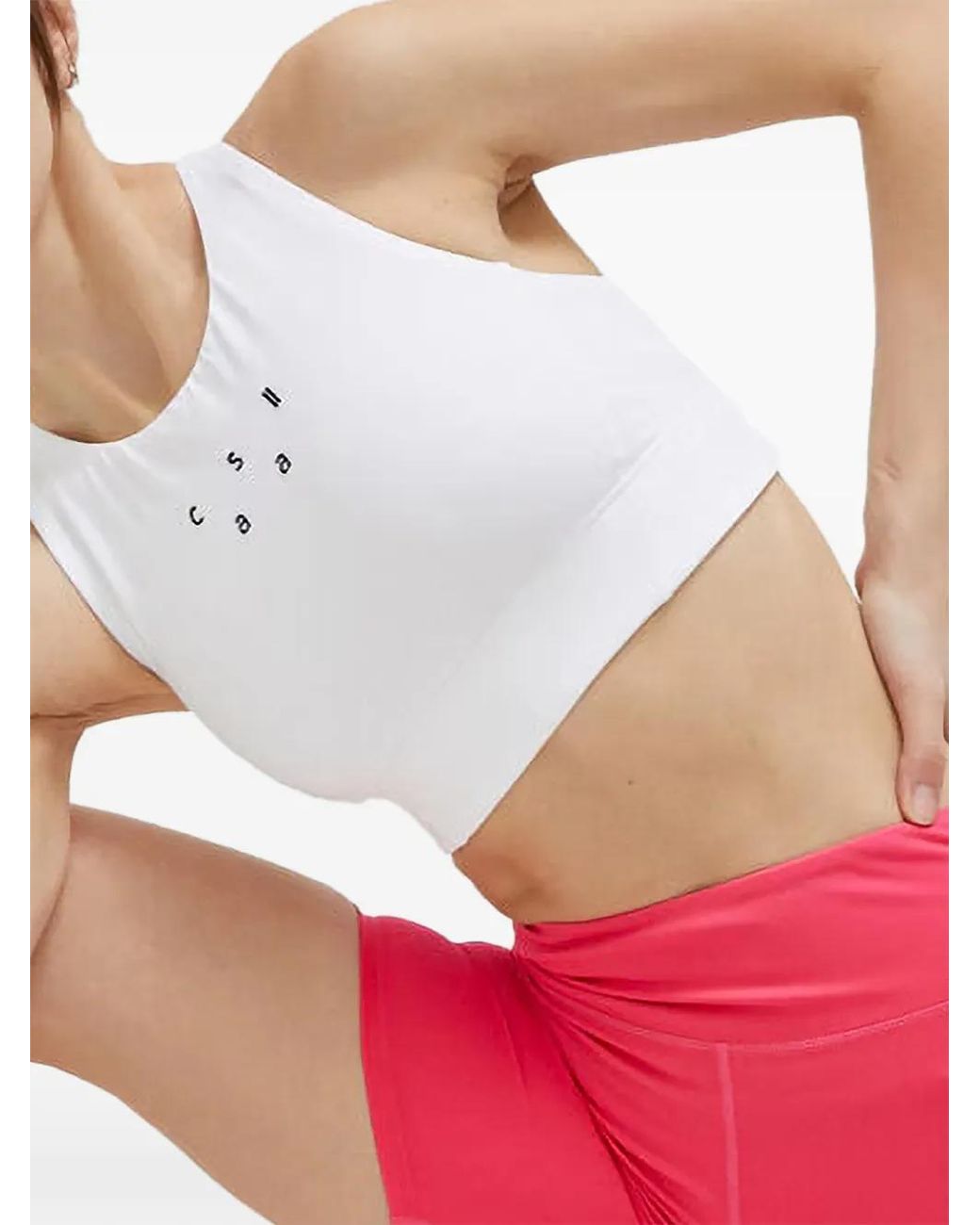 Casall Pink Mesh-Panel Sports Bra