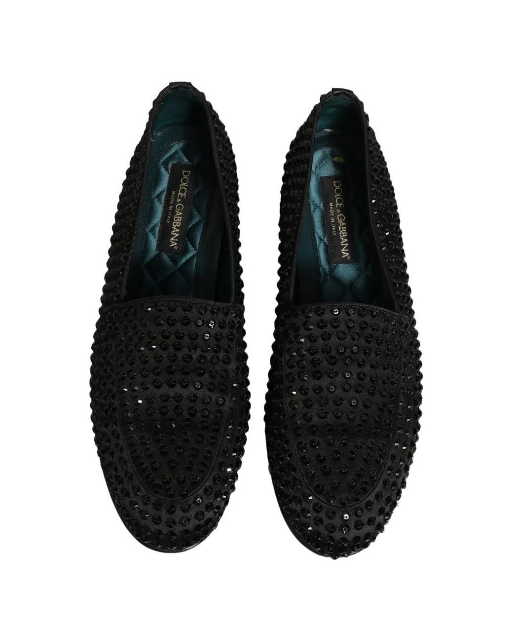 Dolce & Gabbana Black Mocassins À Strass for men