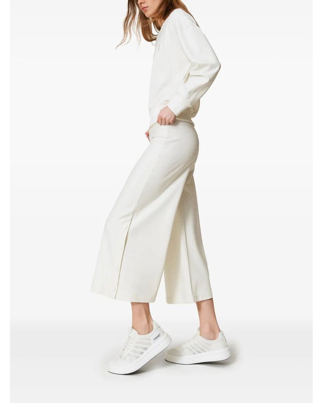 Twinset White Knitted Trousers