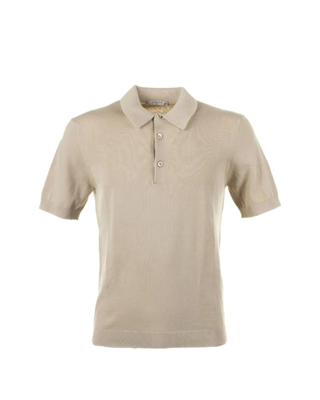 Circolo 1901 Natural Short-Sleeved Polo Shirt for men