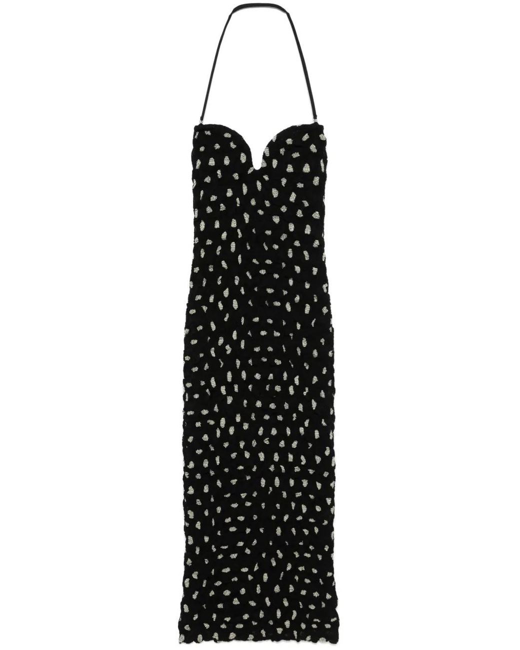 Nanushka Black Haylen Midi Dress